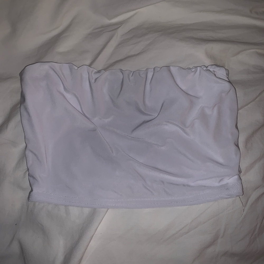 plain white tube top